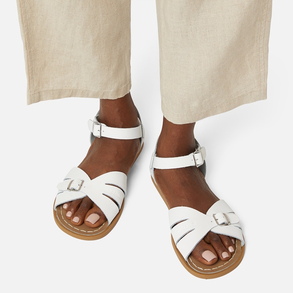 Salt-Water Sandals by Hoy: Salt Water Classic in White, Size 8